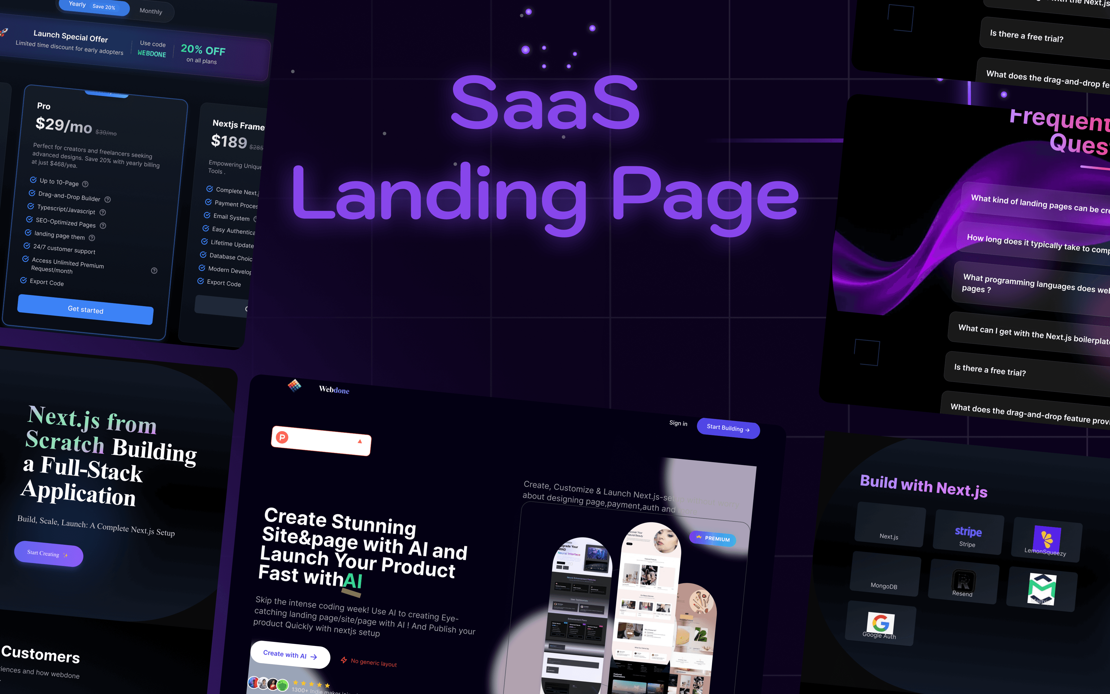 Dark SaaS Landing Page
